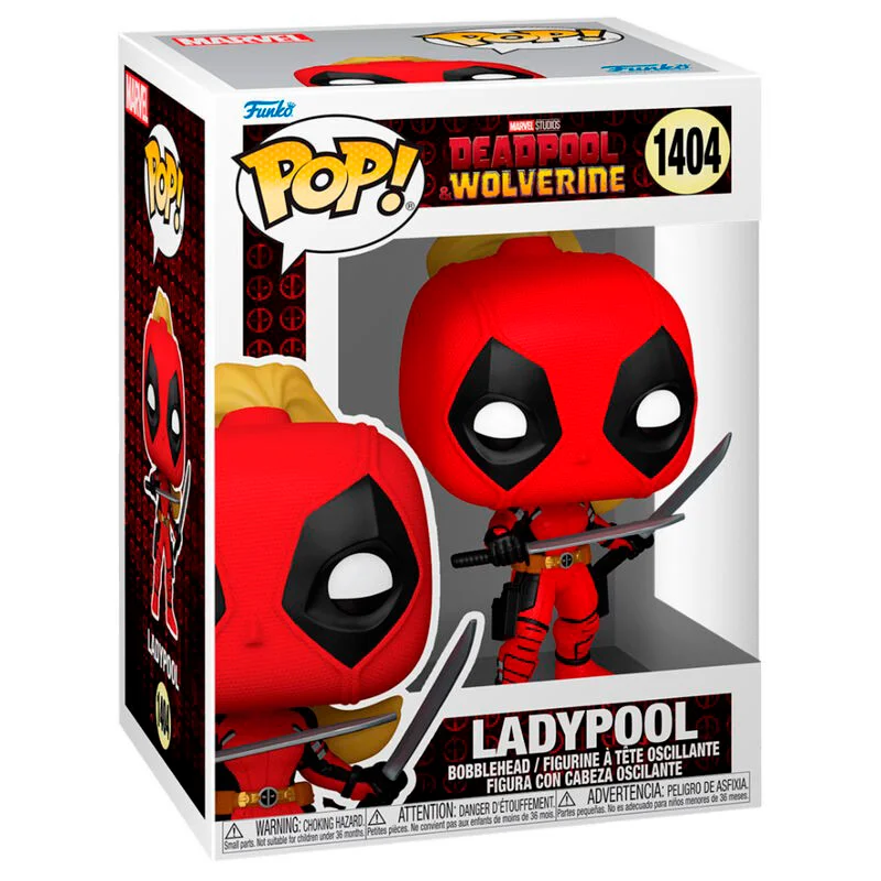 Figura de 9 cm MARVEL LADYPOOL 1404 de la colección funko pop!