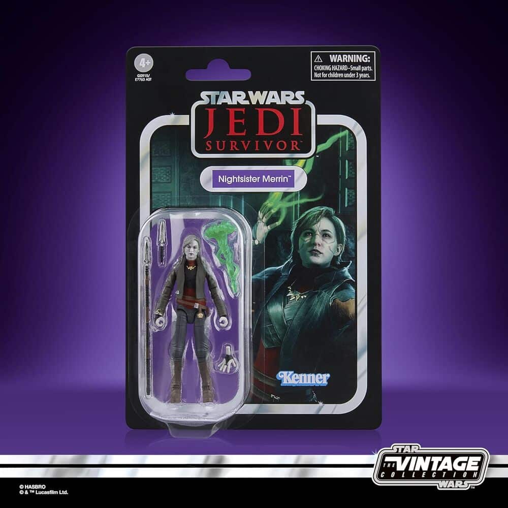 Figura de acción articulada de 9 cm del personaje NIGHTSISTER MERRIN VINTAGE COLLECTION STAR WARS de HASBRO