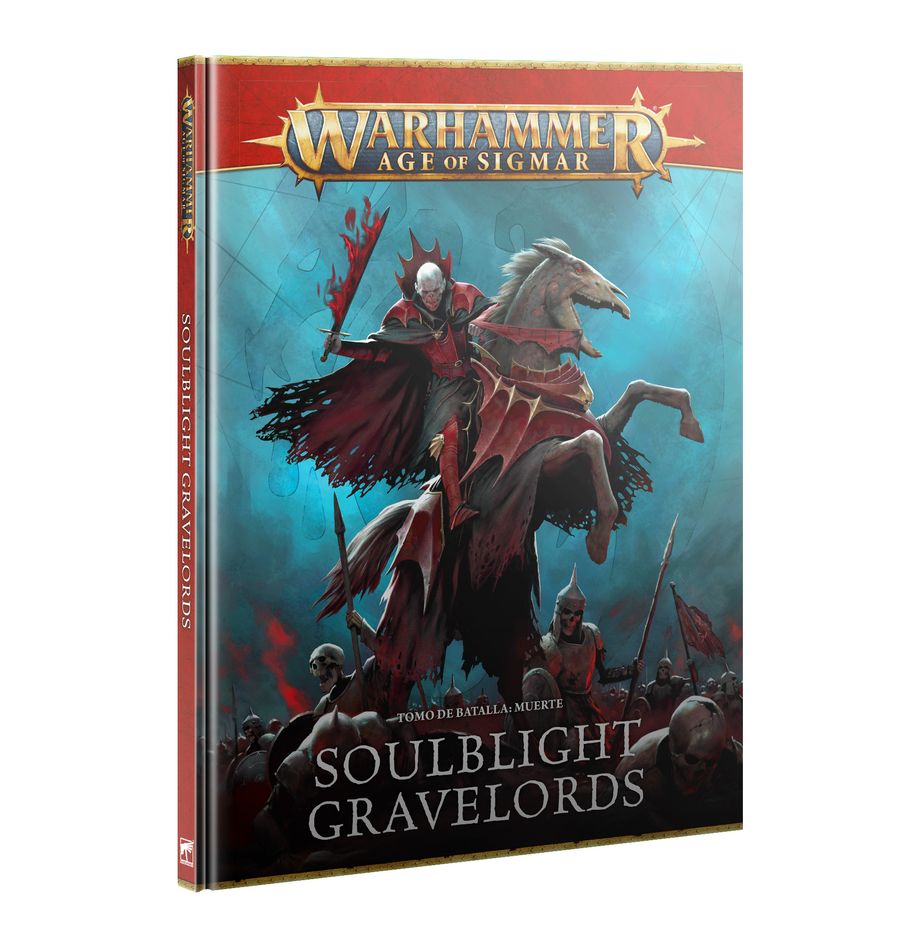 Souldlight gravelords: deathrattle skeletons. Los necroseñores pudrealmas son vampiros tiránicos que ven a los mortales como poco más que presas con las que saciar su sed de sangre. Poseen una velocidad sobrenatural, una fuerza inhumana y un dominio innato de la magia de muerte. Pero, pese a todo su poder, estos vampiros están condenados a servir a nagash, el dios de la muerte. En su nombre levan ejércitos enteros con toda clase de horrores espectrales, bestias aladas, sangrientos caballeros y fila tras fila de guerreros esqueléticos. El tomo de batalla muerte: soulblight gravelords es un libro esencial para coleccionistas y jugadores que quieran drenar de vida los reinos mortales.