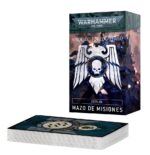 CHAPTER APPROVED 2025-26: MISSION DECK (ESPAÑOL). La galaxia del 41.er Milenio está asolada por la guerra en mil frentes: el Imperium sufre el asedio de ambiciosos xenos, perturbadores daemons y rebeldes traidores por doquier. Este pack contiene las reglas necesarias para jugar misiones de Incursión, Fuerza de choque y Guerra asimétrica en Warhammer 40,000. Las misiones se han diseñado expresamente para funcionar tanto en partidas competitivas como informales. El pack trae una secuencia de misiones fácil de seguir, un conjunto de marcadores de objetivo de cartón y los mazos de Despliegue, Misión primaria, Misión secundaria, Retador y Giro necesarios para dos jugadores.