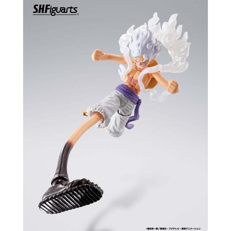 Figura de acción articulada de 15 cm del personaje MONKEY D LUFFY GEAR5 FUTURE ISLAND ONE PIECE SH FIGUARTS de Tamashii nations