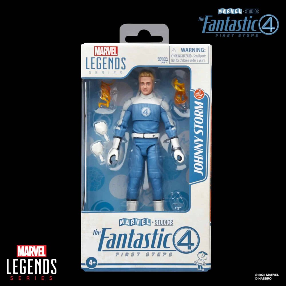 Figura de acción articulada de 16 cm del personaje JOHNNY STORM MARVEL LEGENDS de HASBRO