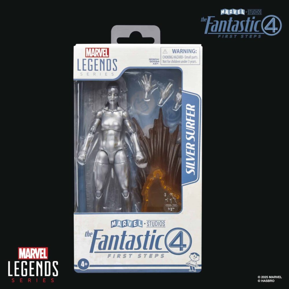 Figura de acción articulada de 16 cm del personaje SILVER SURFER LOS 4 FANTÁSTICOS MARVEL LEGENDS de HASBRO