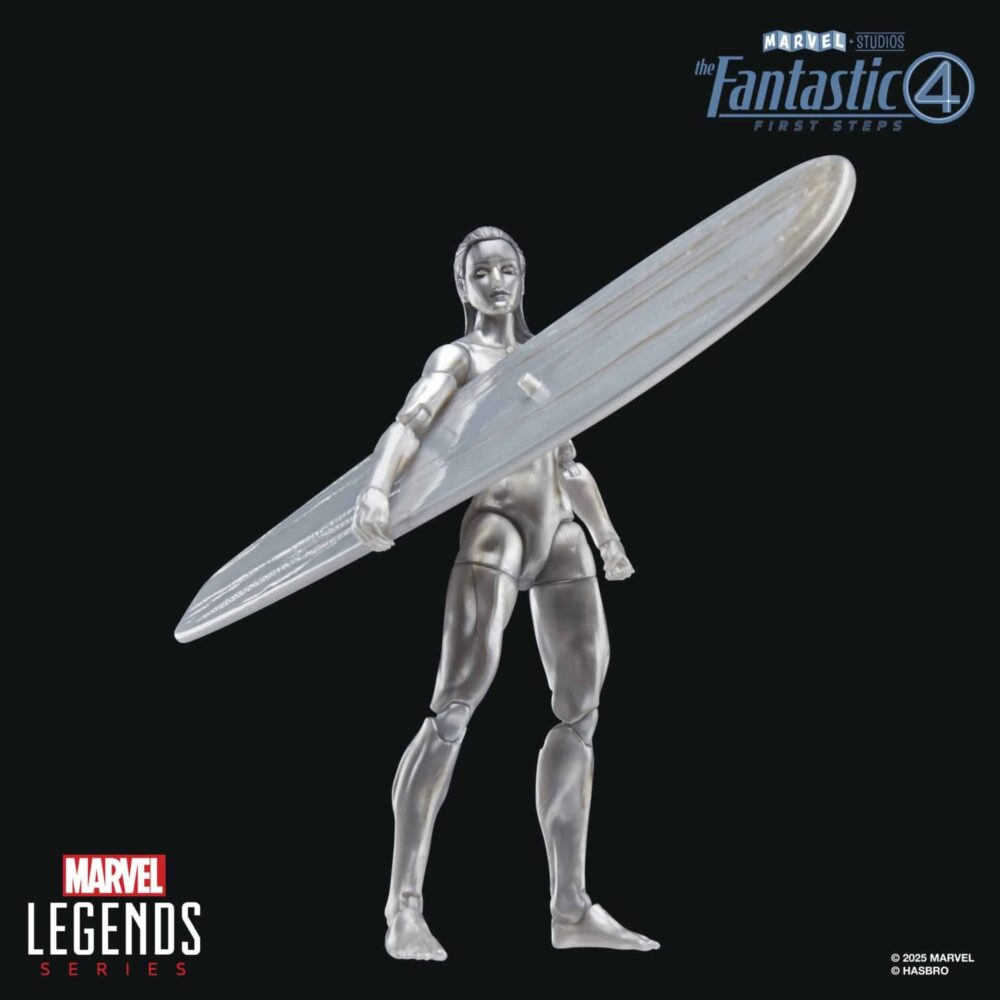 Figura de acción articulada de 16 cm del personaje silver surfer los 4 fantásticos marvel legends de hasbro