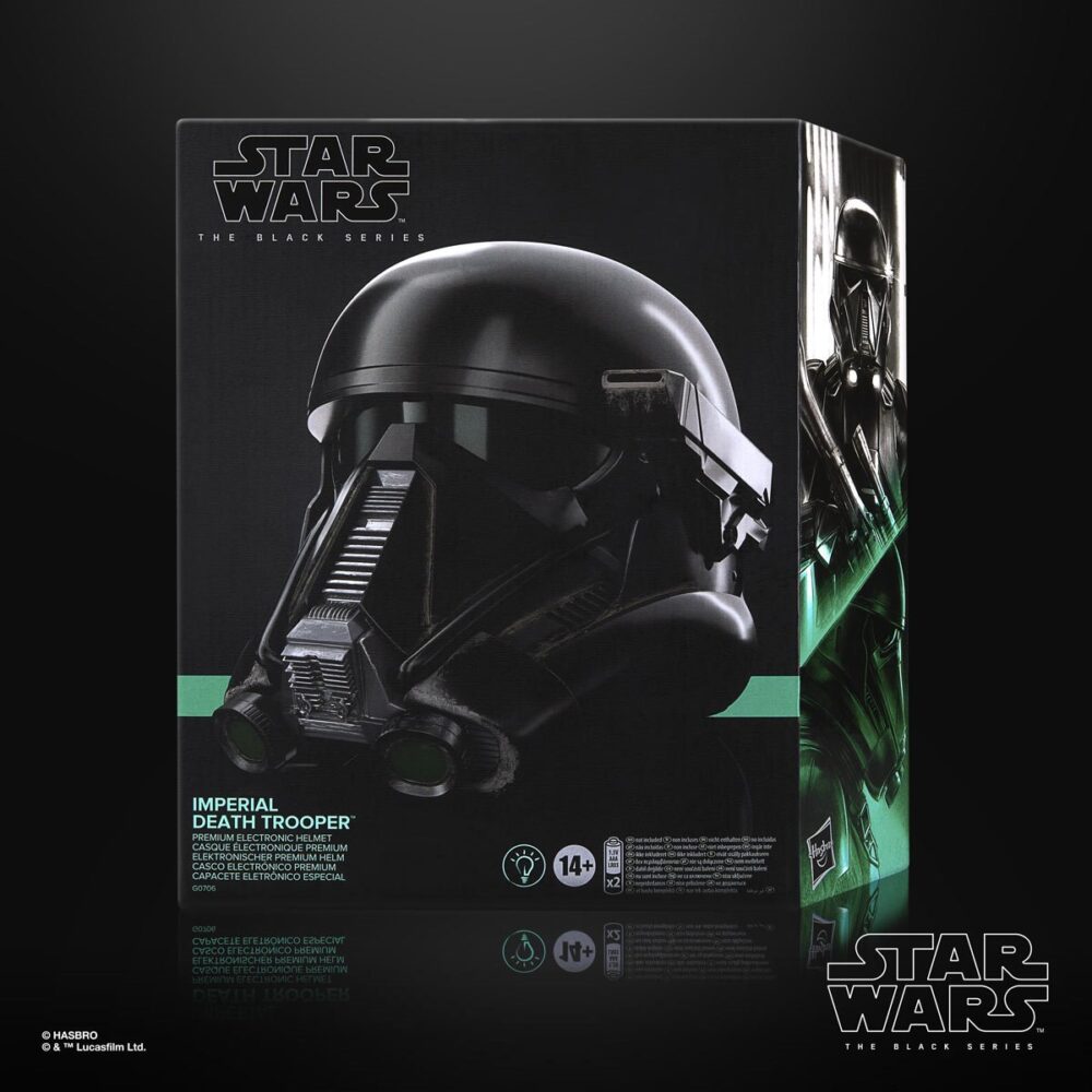 CASCO ELECTRÓNICO IMPERIAL DEATH TROOPER BLACK SERIES STAR WARS de la marca HASBRO