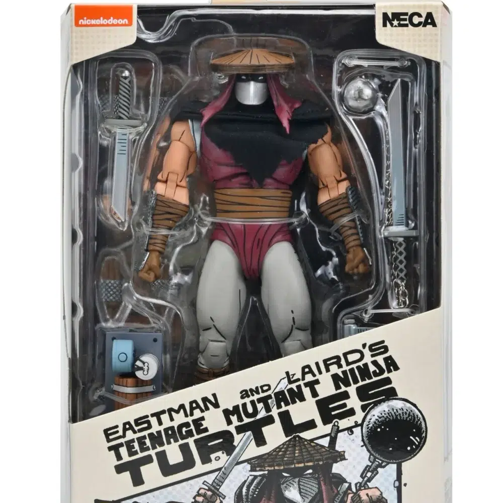 FOOT ASSASSIN (CLASSIC COLORS) TEENAGE MUTANT NINJA TURTLES NECA. Basado en los cómics originales de Eastman & Laird Teenage Mutant Ninja Turtles de Mirage Studios. Desde la historia de la ciudad en la guerra, este Asesino de Foot se encuentra en escala de 7 pulgadas e incluye manos extra, cabezas alternas, bomba de tiempo, armas de ninja y capa extraíble. Viene en empaques amigables con arte de caja original de Kevin Eastman.