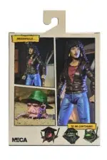 APRIL O’NEIL TEENAGE MUTANT NINJA TURTLES NECA. Basado en los cómics de Eastman & Laird's Teenage Mutant Ninja Turtles de Mirage Studios. NECA celebra la icónica April O-Neil con una nueva escultura. Esta figura de acción a escala de 7 pulgadas incluye manos intercambiables, una mini figura del profesor Obligado, y más. Viene en empaque amable de coleccionista con obras de arte originales de Kevin Eastman.