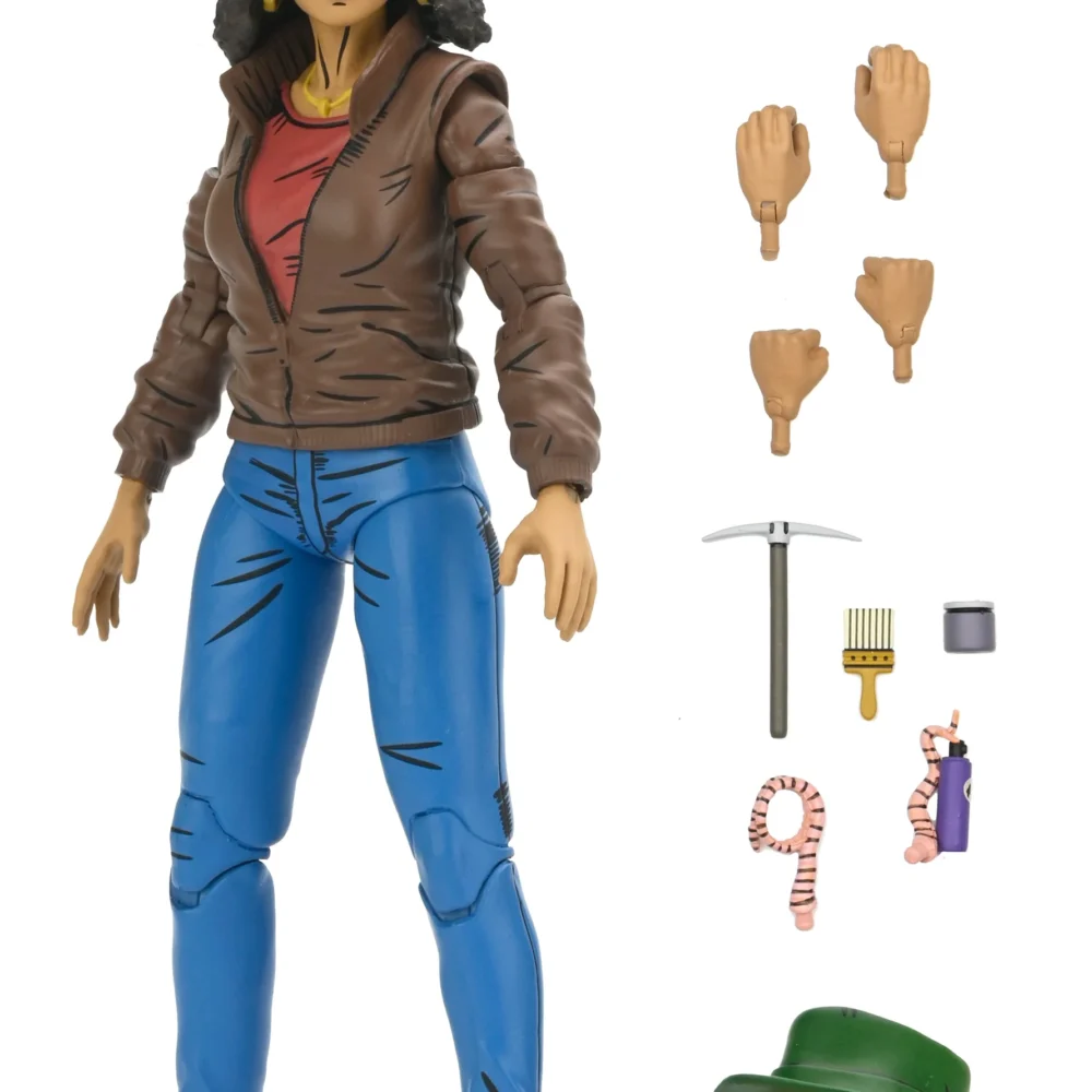April o’neil teenage mutant ninja turtles neca. Basado en los cómics de eastman & laird's teenage mutant ninja turtles de mirage studios. Neca celebra la icónica april o-neil con una nueva escultura. Esta figura de acción a escala de 7 pulgadas incluye manos intercambiables, una mini figura del profesor obligado, y más. Viene en empaque amable de coleccionista con obras de arte originales de kevin eastman.