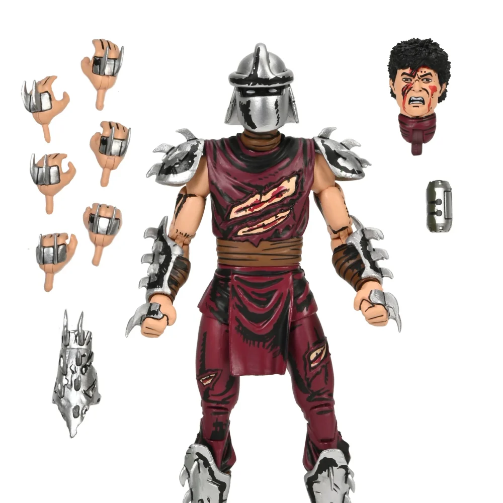 Battle damaged shredder teenage mutant ninja turtles neca. Basado en los cómics originales de eastman & laird teenage mutant ninja turtles de mirage studios. Oroku saki ha heredado el papel de el triturador de su hermano caído, oroku nagi. La amarga rivalidad entre los clanes de oroku y hamato continúa, y the foot no se detendrá ante nada hasta que su antiguo amo sea vengado. Con un clásico de pintura de color demandada por fans, esta figura de acción de escala dañada por la batalla incluye manos intercambiables, cabeza extra, granada de equitación y guante destruido. Viene en un embalaje especial de la caja de la ventana de tributo de cómic ilustrado por kevin eastman.