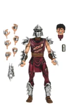 BATTLE DAMAGED SHREDDER TEENAGE MUTANT NINJA TURTLES NECA. Basado en los cómics originales de Eastman & Laird Teenage Mutant Ninja Turtles de Mirage Studios. Oroku Saki ha heredado el papel de El triturador de su hermano caído, Oroku Nagi. La amarga rivalidad entre los clanes de Oroku y Hamato continúa, y The Foot no se detendrá ante nada hasta que su antiguo amo sea vengado. Con un clásico de pintura de color demandada por fans, esta figura de acción de escala dañada por la batalla incluye manos intercambiables, cabeza extra, granada de equitación y guante destruido. Viene en un embalaje especial de la caja de la ventana de tributo de cómic ilustrado por Kevin Eastman.