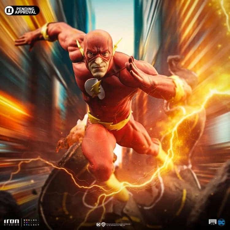 Estatua de 16 cm del personaje flash dc comic art scale 1/10 de iron studios