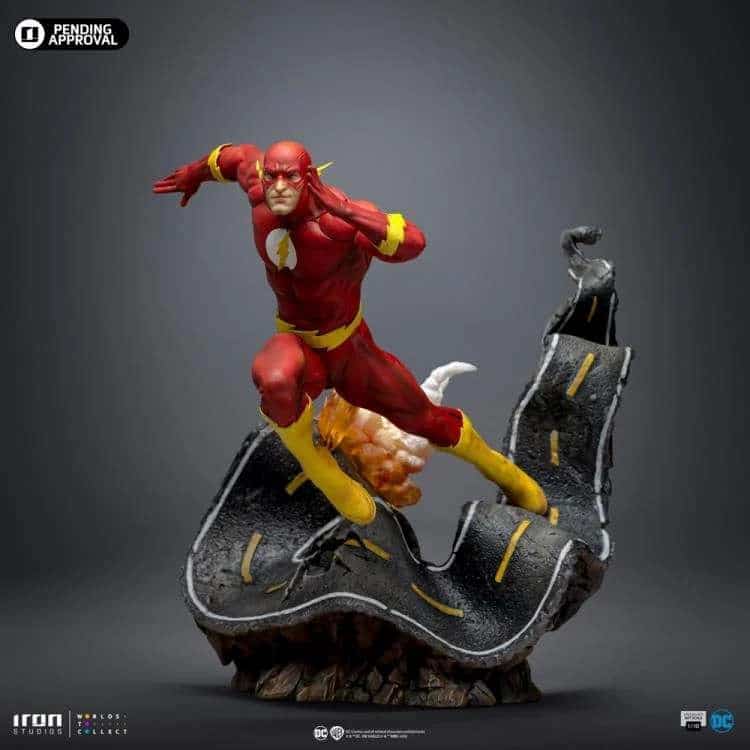 Estatua de 16 cm del personaje flash dc comic art scale 1/10 de iron studios