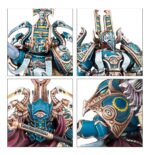 WARPFLAME THRALLBAND: THOUSAND SONS BATTLEFORCE. Los Hechiceros de los Mil Hijos lideran a sus tropas con la habilidad de un marionetista, moviéndolas por el campo de batalla como piezas sobre un tablero que solo ellos pueden ver. Los Marines Rúbrica, ataviados con servoarmaduras y armaduras Exterminador, marchan al unísono junto a enormes Robots Sekhetar, constructos infernales imbuidos de potentes conjuros. Esta completa caja contiene una fuerza de los Mil Hijos para Warhammer 40,000. Liderados por tres Hechiceros Exaltados y apoyados por Robots Sekhetar y Exterminadores Escarabeo Oculto, son una fuerza letal en manos de un general capaz. Completa la fuerza una unidad de Marines Rúbrica, ideales para tomar objetivos y reforzar tu potencia de fuego con sus armas pesadas y especiales. Los Robots Sekhetar están armados con lanzallamas pesados disformes, baterías fuego infernal y rifles de fusión piroflujo. El rifle de fusión piroflujo puede cambiarse por un proyector de llamas disformes y una terrible garra de energía. Los Marines Rúbrica pueden equiparse con bólteres infierno o lanzallamas disformes. Uno puede montarse con un letal cañón cosechaalmas y otro puede portar un Icono de llamas. El Aspirante Hechicero que los lidera puede equiparse con una pistola bólter infierno o una pistola de llamas disformes, como el resto de la unidad. Los Exterminadores Escarabeo Oculto están armados con combibólteres infierno y un khopesh prosperiano. Una miniatura puede equiparse con un lanzallamas pesado disforme, un cañón cosechaalmas o una batería fuego infernal. El Hechicero Escarabeo Oculto con báculo puede equiparse con un combibólter infierno o un khopesh prosperiano. Independientemente de cómo elijas montarlos, esta caja es un modo fantástico de empezar un ejército de Mil Hijos o ampliar tu colección con un versátil set de impresionantes miniaturas al tiempo que ahorras, si lo comparas con comprar cada kit por separado. La caja también trae en primicia las miniaturas de Robots Sekhetar.