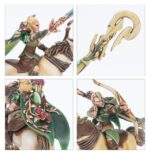 GLADE RIDERS: WOOD ELF REALMS. Los Jinetes del Bosque quizá sean la mejor unidad de caballería ligera del Viejo Mundo: sus reflejos élficos les permiten realizar todo tipo de actos en apariencia temerarios que van mucho más allá de las habilidades de otras razas más jóvenes. Acostumbran a salir ilesos de sus correrías gracias a su formidable combinación de habilidad, elegancia y confianza ciega. Con este kit multicomponente de plástico puedes montar 12 Glade Riders, caballería ligera para tus ejércitos de Wood Elf Realms en partidas de Warhammer: The Old World. Estos versátiles guerreros son letales desde lejos con sus longbows, pero no dudarán en lanzarse contra enemigos débiles o desprevenidos con sus cavalry spears. Pueden montarse como una unidad grande o como dos unidades de seis guerreros, cada una con su propio champion, standard bearer y musician opcionales. Las cabezas, piernas, torsos, capas y armas son intercambiables, para que personalices fácilmente tu caballería. Además, cada Glade Rider puede ensamblarse con arco o lanza, y el kit incluye espíritus del bosque para que decores las peanas a tu gusto