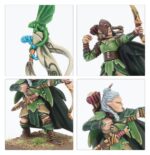 WOOD ELF REALMS BATTALION. Los ejércitos de los Elfos Silvanos se alzan de forma natural en tiempos de guerra. Tropas de toda índole convergen el centro del conflicto y sus gentes de a pie desempolvan los arcos largos y las lanzas para ponerse al servicio de sus Señores del Claro. Incluso los más humildes guerreros poseen una gracia y una habilidad que los convierten en una amenaza para cualquier enemigo. Con esta caja puedes montar el núcleo de un ejército de Wood Elf Realms para Warhammer: The Old World. Los Wild Riders y las Sisters of the Thorn, su caballería de élite, lideran la carga mientras los Wildwood Rangers y la Eternal Guard actúan como tropas de choque. Una numerosa unidad de la Glade Guard, armada con Asrai longbows, brinda apoyo al resto del ejército. Los Wildwood Rangers o la Eternal Guard pueden montarse como una unidad grande o como dos unidades de diez guerreros, cada una con su propio champion, standard bearer y musician opcionales. Las cabezas y armas son intercambiables y la Eternal Guard puede equiparse con escudos opcionales.