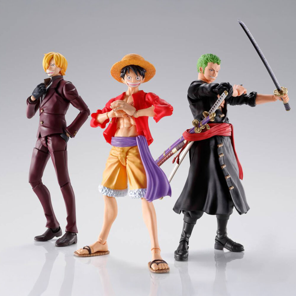 Monkey d luffy raid of onigashima one piece sh figuarts.  tamashii presenta a monkey d. Luffy en su versión de la invasión de onigashima, dentro de la línea s. H. Figuarts, basada en el anime "one piece". Esta figura articulada de aproximadamente 14,5 cm permite reproducir poses dinámicas gracias a su rango de movimiento y el uso de piezas de abs. Incluye 3x expresiones faciales intercambiables (sonriente, sorprendido y de pelea), 2x pares de manos alternativas y 1x juego completo de pelo de repuesto. Fabricada en pvc y abs. Unidades limitadas.