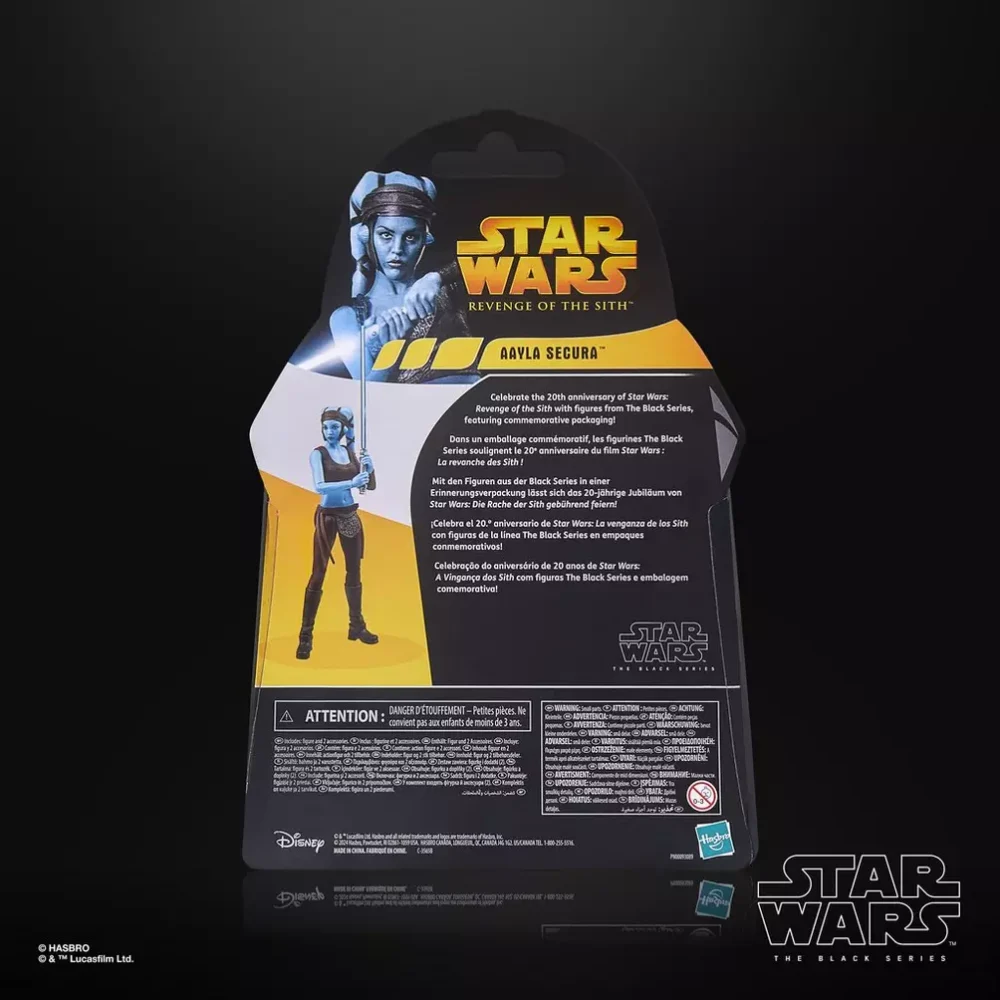 STAR WARS THE BLACK SERIES AAYLA SECURA. La línea Star Wars The Black Series incluye figuras, vehículos y artículos para juego de rol inspirados en los más de 40 años de legado que nos ha dado la galaxia de Star Wars. Para que los fans puedan recrear escenas galácticas de los cómics, las películas y las series con fidelidad. Con características y detalles excelentes, la línea The Black Series personifica la calidad y el realismo que los devotos de Star Wars adoran. ¡Que la Fuerza te acompañe!