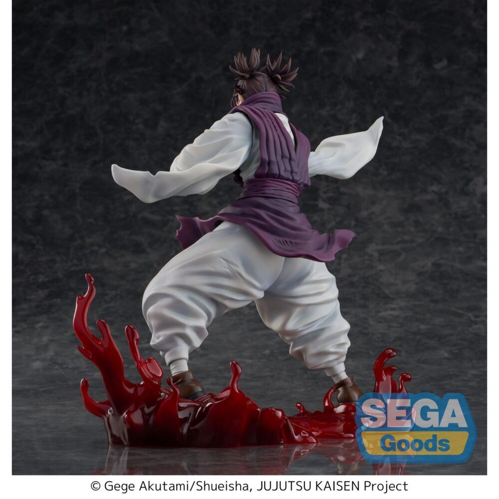Choso flowing red scale stack jujutsu kaisen figurizma. Sega reincorpora dentro de su colección figurizmα, la figura de choso flowing red scale: stack, basada en el personaje del anime "jujutsu kaisen".   la figura mide aproximadamente 22 cm de alto y está fabricada en pvc.   representa a choso en una dinámica pose de ataque, con detalles en rojo que evocan su técnica heredada de manipulación de sangre.