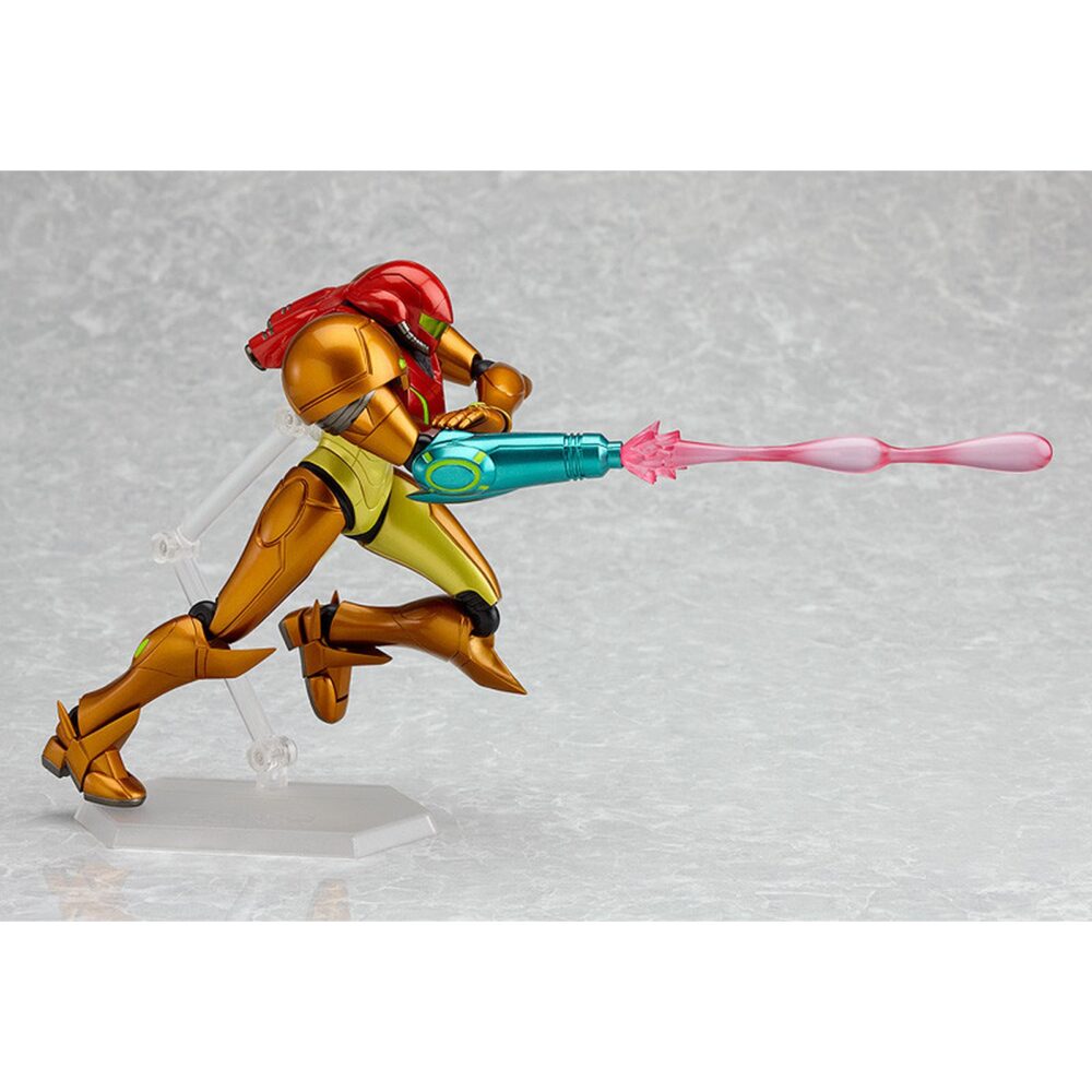 Samus aran metroid other m figma. Good smile company vuelve a presentar, dentro de la colección figma, la figura de samus aran con la armadura biomecánica creada por los chozo.   tiene una altura de 15 cm y está basada en el personaje del videojuego para nintendo wii "metroid: other m".   contiene 2x efectos de rayo, 1x parte para posar sus misiles de disparo, 5x manos izquierdas, la popular morfoesfera y 1x base articulada.   puedes exponerla junto a samus aran zero suit version figura 13,5 cm metroid other m figma (se vende por separado).