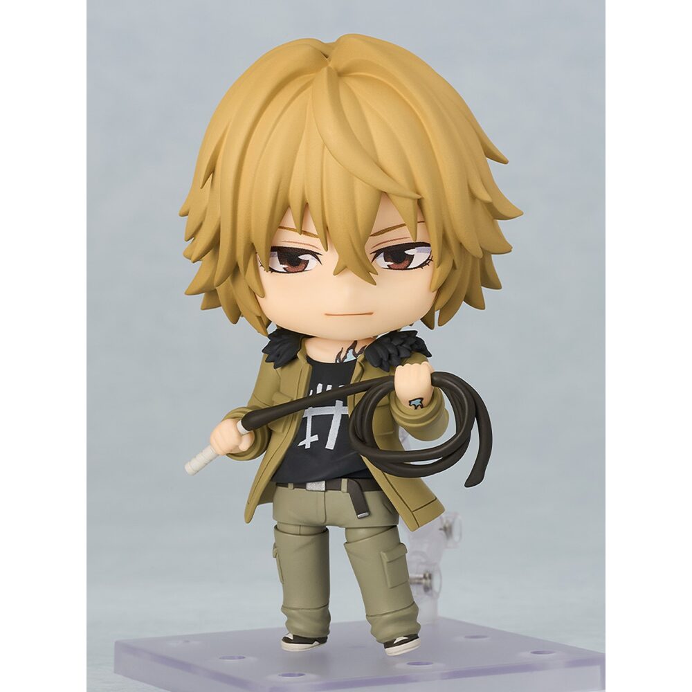 Dino reborn nendoroid. Good smile company presenta la nendoroid de dino cavallone, basada en su aparición en el anime "reborn! ". Esta figura articulada incluye 3x placas faciales (seria, sonriente y sonrojada) y múltiples accesorios como 1x látigo, 1x figura de enzio y piezas adicionales para distintas poses. Mide aproximadamente 10 cm de alto y viene con una base para exposición.