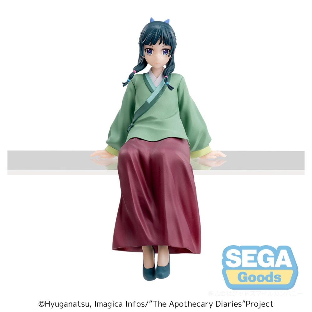 Maomao the apothecary diaries pm perching. Sega suma a su colección pm perching esta figura de maomao, basada en el personaje del anime "the apothecary diaries". Fabricada en pvc y con una altura aproximada de 14 cm, la figura representa al personaje sentada, ideal para colocar en estanterías o mesas.