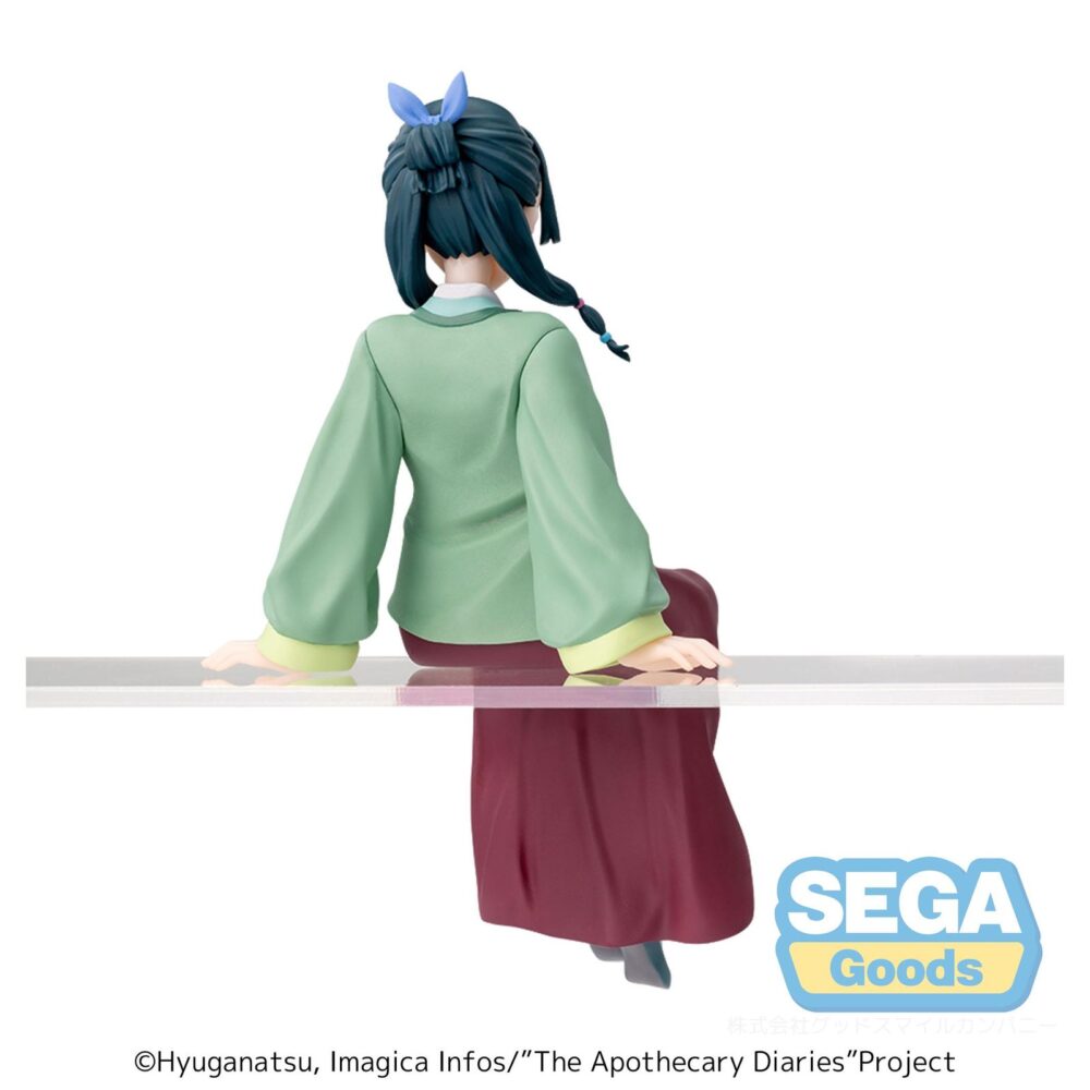 Maomao the apothecary diaries pm perching. Sega suma a su colección pm perching esta figura de maomao, basada en el personaje del anime "the apothecary diaries". Fabricada en pvc y con una altura aproximada de 14 cm, la figura representa al personaje sentada, ideal para colocar en estanterías o mesas.