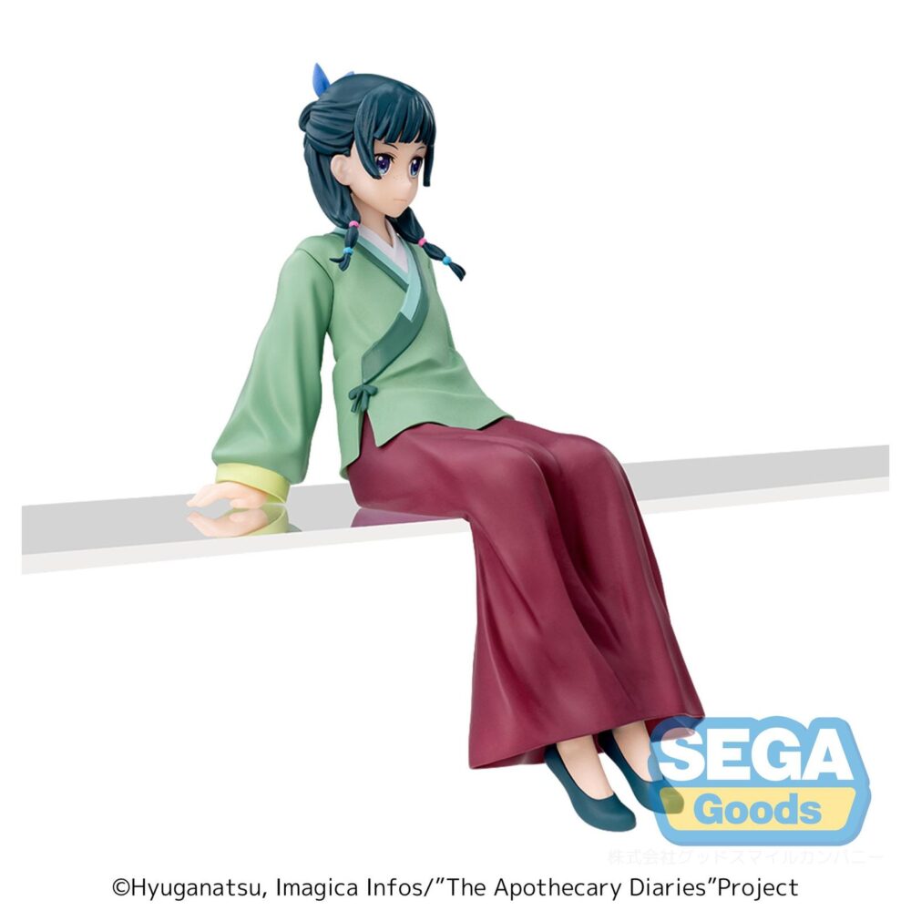 Maomao the apothecary diaries pm perching. Sega suma a su colección pm perching esta figura de maomao, basada en el personaje del anime "the apothecary diaries". Fabricada en pvc y con una altura aproximada de 14 cm, la figura representa al personaje sentada, ideal para colocar en estanterías o mesas.