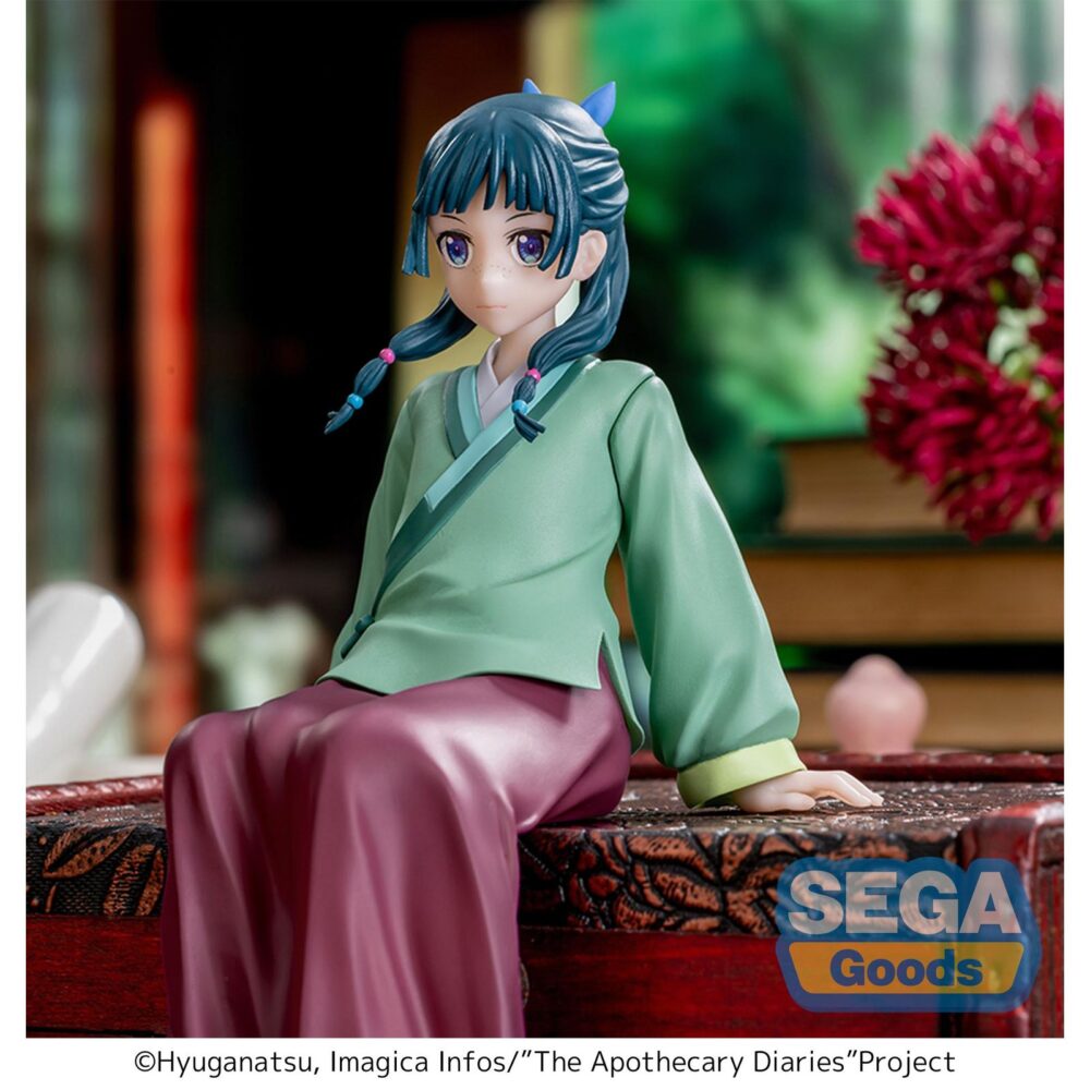 Maomao the apothecary diaries pm perching. Sega suma a su colección pm perching esta figura de maomao, basada en el personaje del anime "the apothecary diaries". Fabricada en pvc y con una altura aproximada de 14 cm, la figura representa al personaje sentada, ideal para colocar en estanterías o mesas.