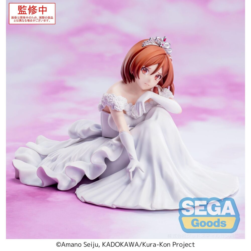 Akane sakuramori i´m getting married to a girl i hate in my class yumemiriz. Ssega presenta esta figura de akane sakuramori, basada en su aparición en el anime "i'm getting married to a girl i hate in my class". La figura, de 12 cm de alto, forma parte de la línea yumemirize y retrata a la protagonista con una expresión encantadora. Fabricada en pvc.