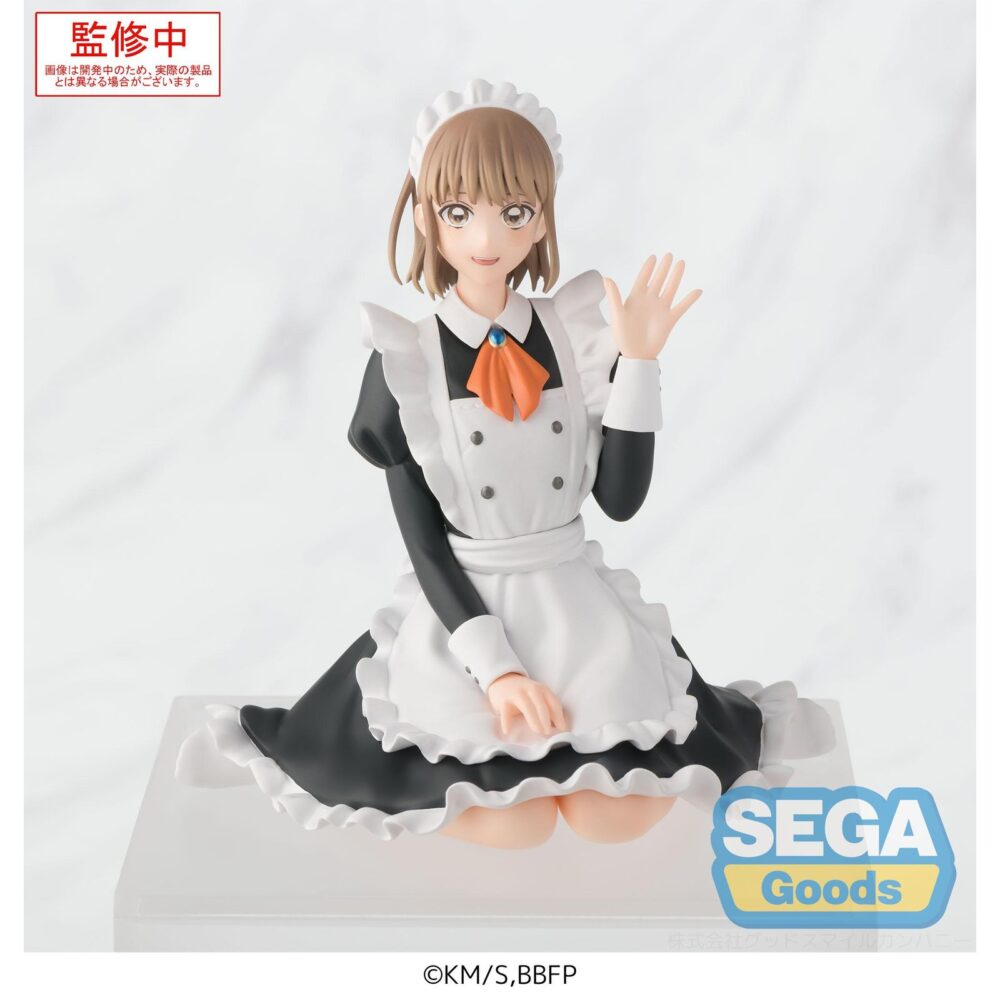 Chinatsu kano cultural festival blue box pm perching. Sega lanza esta figura pm perching de chinatsu kano, basada en su aparición en el festival cultural dentro del anime "blue box". Esta figura no articulada mide aproximadamente 9 cm de altura y 8 cm de ancho. Está fabricada en pvc y diseñada para colocarla sobre superficies planas.