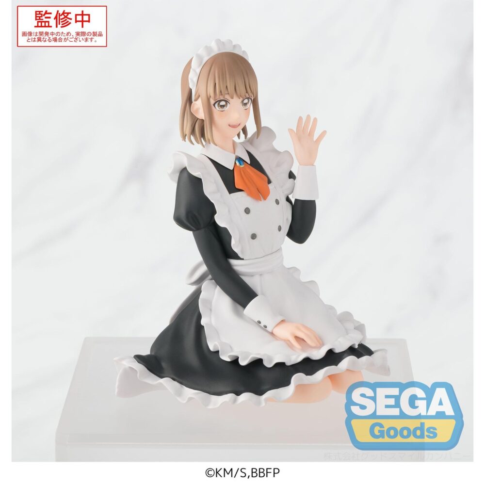 Chinatsu kano cultural festival blue box pm perching. Sega lanza esta figura pm perching de chinatsu kano, basada en su aparición en el festival cultural dentro del anime "blue box". Esta figura no articulada mide aproximadamente 9 cm de altura y 8 cm de ancho. Está fabricada en pvc y diseñada para colocarla sobre superficies planas.