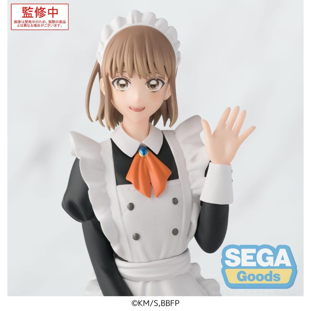 Chinatsu kano cultural festival blue box pm perching. Sega lanza esta figura pm perching de chinatsu kano, basada en su aparición en el festival cultural dentro del anime "blue box". Esta figura no articulada mide aproximadamente 9 cm de altura y 8 cm de ancho. Está fabricada en pvc y diseñada para colocarla sobre superficies planas.