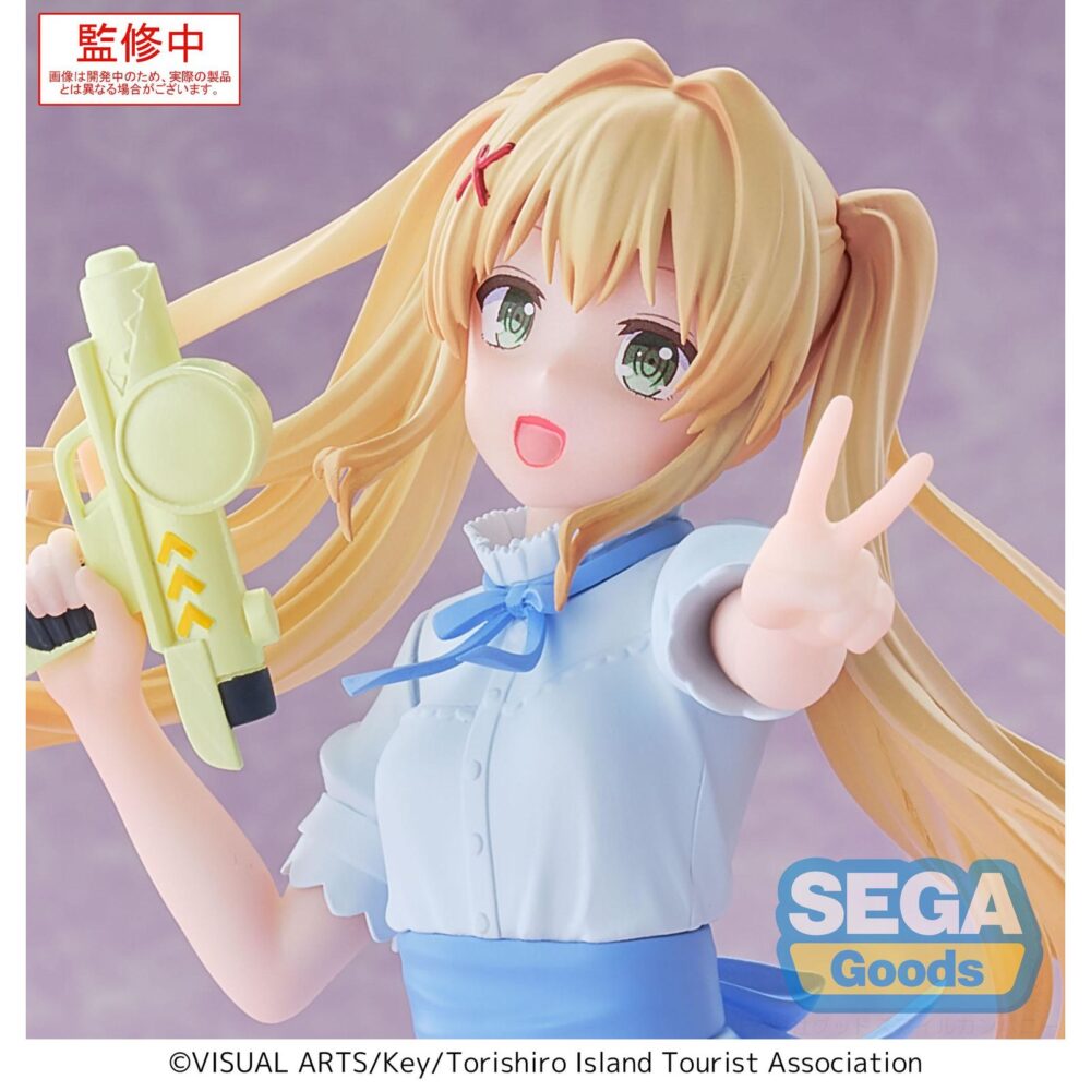 Wenders tsumugi summer pockets luminasta. Sega presenta, dentro de su línea luminasta, esta figura de wenders tsumugi, personaje de la serie anime "summer pockets". Con una altura de 17 cm, esta pieza fabricada en pvc refleja la ternura y tranquilidad de la protagonista. Se exhibe sobre una base circular.