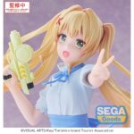 WENDERS TSUMUGI SUMMER POCKETS LUMINASTA. Sega presenta, dentro de su línea Luminasta, esta figura de Wenders Tsumugi, personaje de la serie anime "Summer Pockets". Con una altura de 17 cm, esta pieza fabricada en PVC refleja la ternura y tranquilidad de la protagonista. Se exhibe sobre una base circular.