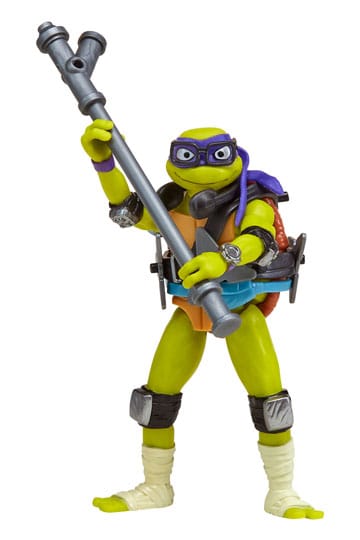 DONATELLO TALES OF THE TEENAGE MUTANT NINJA TURTLES MIX´N MATCH. Colecciona todas las figuras y accesorios de Tales of the Teenage Mutant Ninja Turtles y sumérgete en el mundo de las mutaciones. Con el sistema Mix 'n Match, puedes intercambiar brazos, piernas, cabezas y accesorios a voluntad: cada figura ofrece infinitas posibilidades de personalización (cada una se vende por separado). Incluye la cabeza de Metalhead y el brazo izquierdo de Mechazoid. También tienes las emblemáticas armas de Donnie para recrear escenas llenas de acción de la serie o inventar tus propias aventuras. Tamaño de la figura: 11,5 cm de altura aprox.