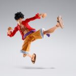 MONKEY D LUFFY RAID OF ONIGASHIMA ONE PIECE SH FIGUARTS. Tamashii Nations vuelve a presentar para la colección de S.H. Figuarts la figura de Monkey. D. Luffy -The Raid on Onigashima-, basada en su apariencia en el arco "The Raid on Onigashima" del anime "One Piece". La figura mide 14,5 cm. y contiene 3x expresiones opcionales, 2x pares de manos opcionales y 1x set de pelo.
