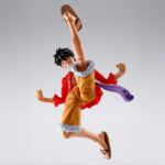 MONKEY D LUFFY RAID OF ONIGASHIMA ONE PIECE SH FIGUARTS. Tamashii Nations vuelve a presentar para la colección de S.H. Figuarts la figura de Monkey. D. Luffy -The Raid on Onigashima-, basada en su apariencia en el arco "The Raid on Onigashima" del anime "One Piece". La figura mide 14,5 cm. y contiene 3x expresiones opcionales, 2x pares de manos opcionales y 1x set de pelo.