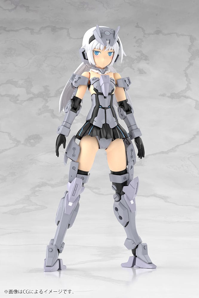 Frame arms girl maqueta plastic model kit grande scale architect 25 cm. Basado en la obra maestra frame arms girl architect, este modelo se ha ampliado hasta 1/6 escala, o aproximadamente 25cm. Esta versión también fue diseñada por takayuki yanase y humikane shimada.