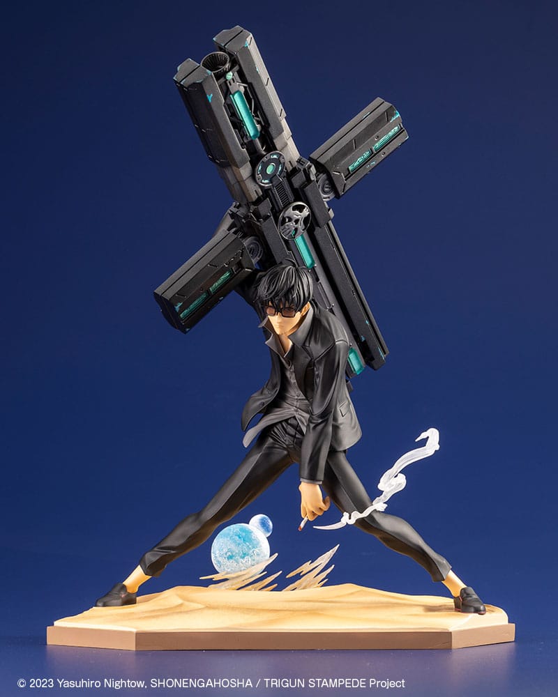 Nicholas d wolfwood trigun stampede artfxj 1/8. Estatua de ´trigun stampede´ con accesorios, tamaño aprox. 28 cm. Modelo de la línea artfx j de kotobukiya. La estatua necesita un fácil ensamblaje.