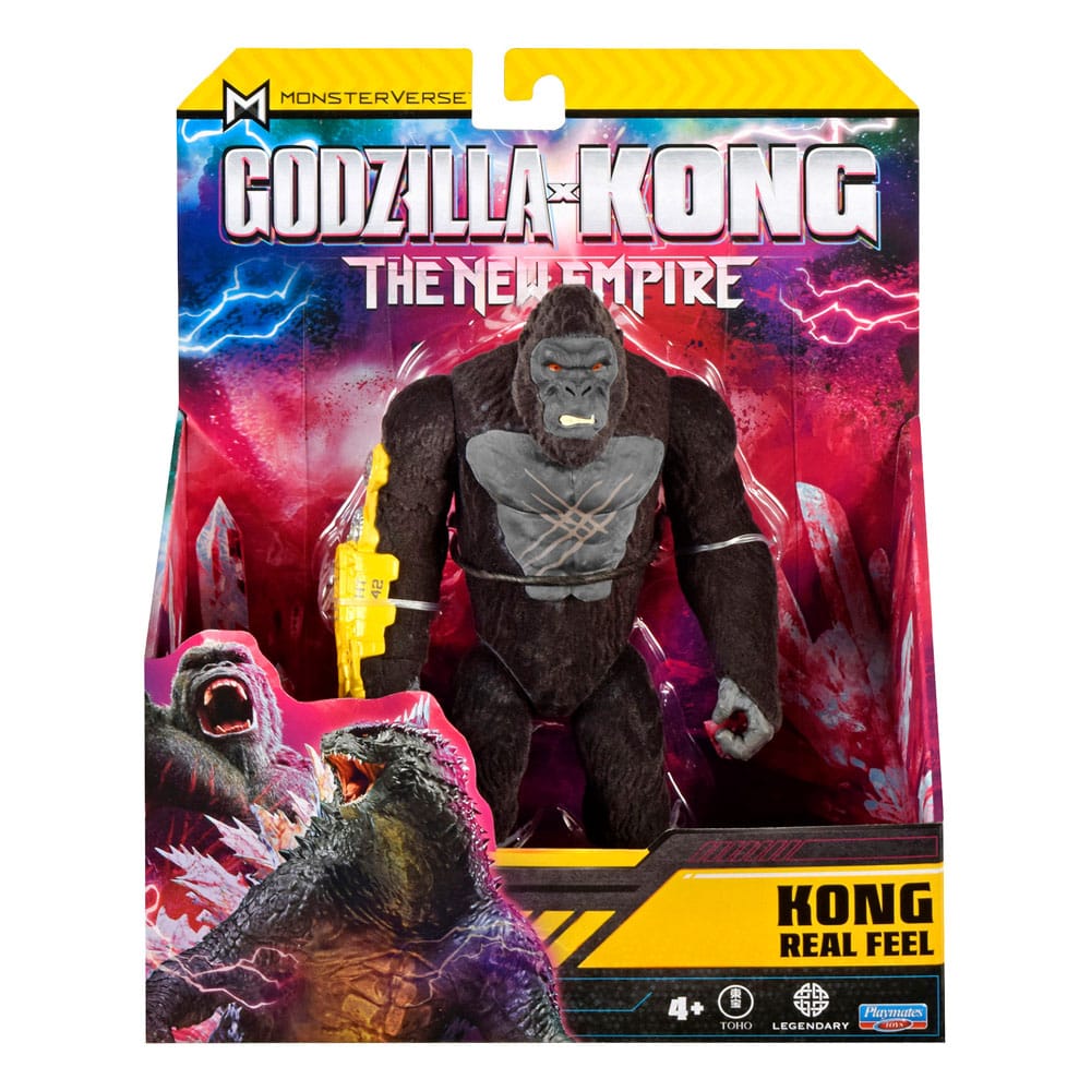 Kong real feel godzilla y kong: el nuevo imperio 15 cm. Figura articulada de la película "godzilla x kong" tamaño aprox. 15 cm. Femto viene con accesorios en una caja con ventana. Tacto real: la figura de 15 cm de altura impresiona por su textura realista, similar a la piel, y sus intrincados detalles.
