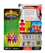 AUTO-MORPHIN RED RANGER MIGHTY MORPHIN POWER RANGERS. El Auto-Morphin Red Ranger viene con su característica Power Sword y Blade Blaster en forma de hoja y blaster. La figura tiene múltiples puntos de articulación y se parece a Jason Scott de la serie original Mighty Morphin Power Rangers.