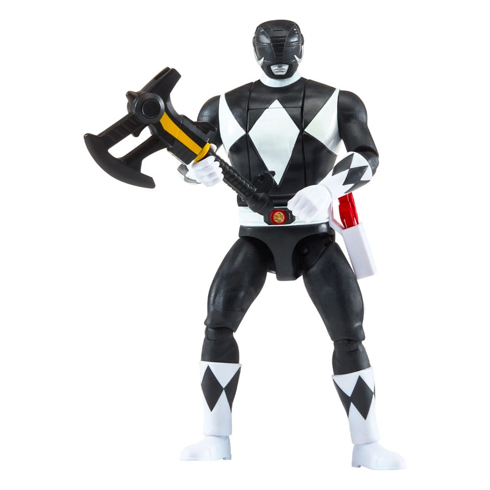 Auto-morphin black ranger mighty morphin power rangers. ¡el auto-morphin black ranger viene con su característica power axe y blade blaster en forma de cuchilla y blaster! La figura está multiarticulada y tiene el mismo aspecto que zack taylor de la serie original mighty morphin power rangers.