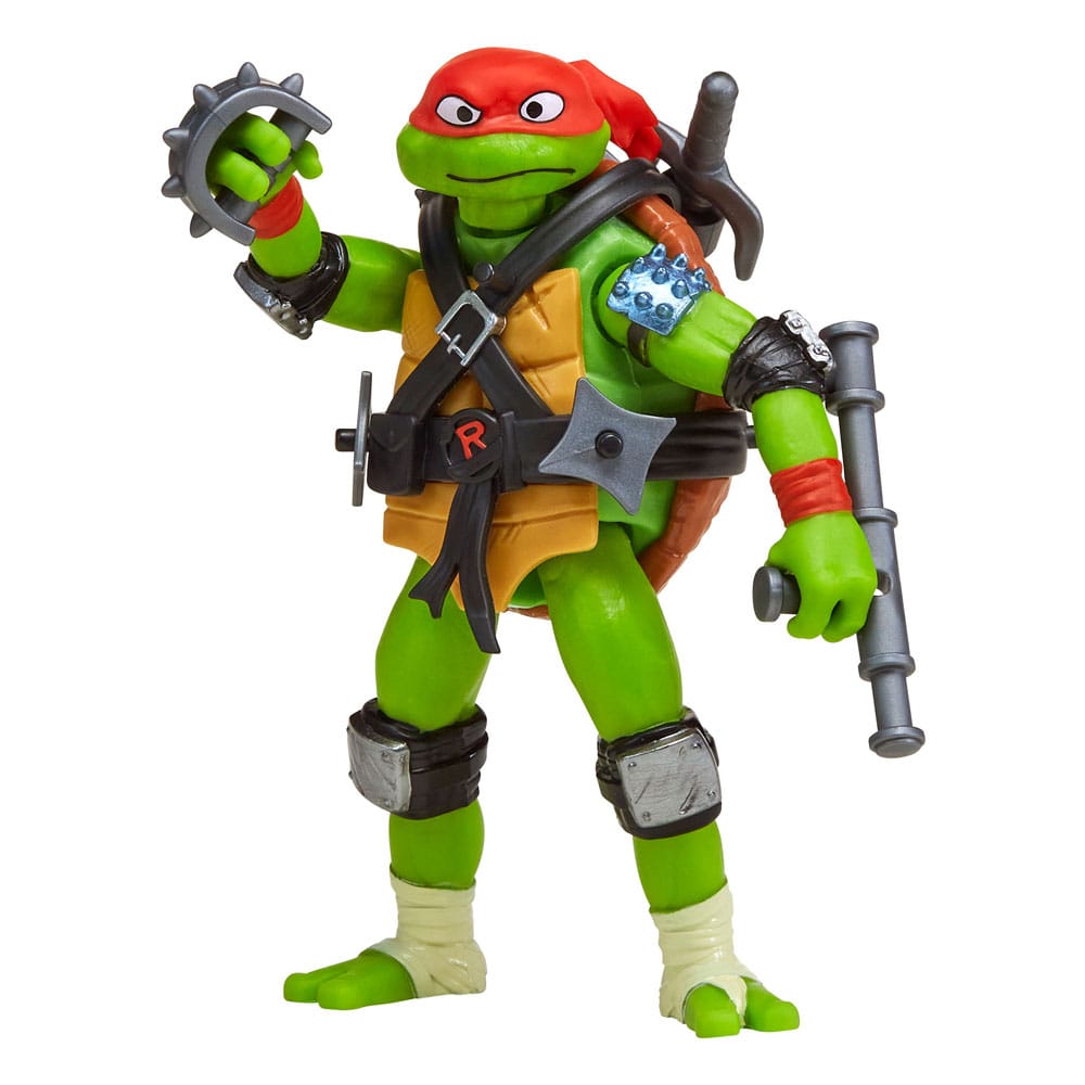 RAPHAEL TALES OF THE TEENAGE MUTANT NINJA TURTLES MIX´N MATCH. Colecciona todas las figuras y accesorios de Tales of the Teenage Mutant Ninja Turtles y sumérgete en el mundo de las mutaciones. Con el sistema Mix 'n Match, puedes intercambiar brazos, piernas, cabezas y accesorios a voluntad: cada figura ofrece infinitas posibilidades de personalización (cada una se vende por separado). La figura incluye la cabeza de Splinter y el brazo izquierdo de Metalhead. También incluye la emblemática arma de Raph, para que puedas recrear escenas famosas de la serie o crear tus propias aventuras.