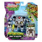 MECH SUIT TALES OF THE TEENAGE MUTANT NINJA TURTLES MIX´N MATCH. Colecciona todas las figuras y accesorios de Tales of the Teenage Mutant Ninja Turtles y sumérgete en el mundo de las mutaciones. Con el sistema Mix 'n Match, puedes intercambiar brazos, piernas, cabezas y accesorios a voluntad: cada figura ofrece infinitas posibilidades de personalización (cada una se vende por separado). La figura incluye el brazo izquierdo de Raph, el brazo derecho de Donnie y las armas de Bishop, perfectas para ideas de juego creativas. Tamaño de la figura: 11,5 cm de altura aprox.