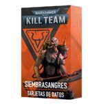KILL TEAM DATACARDS: GOREMONGERS (ESPAÑOL). Los Siembrasangres son cultistas fanáticos que han contemplado a los daemons de Khorne en todo su esplendor y viven para contarlo. En combate, portan todo tipo de armas concebidas para derramar sangre, desde enormes hachas sierra a dos manos hasta cuchillos, arpones y pistolas automáticas. Este conjunto de 40 tarjetas te ayudará a llevar la cuenta de tus Siembrasangres en partidas de Kill Team. Hay tarjetas individuales para las reglas de selección de comando, agentes, reglas de facción y ardides de tiroteo, y reglas de equipo universal y de facción. Son una forma ideal de consultar fácilmente la información clave en el fragor de la batalla.