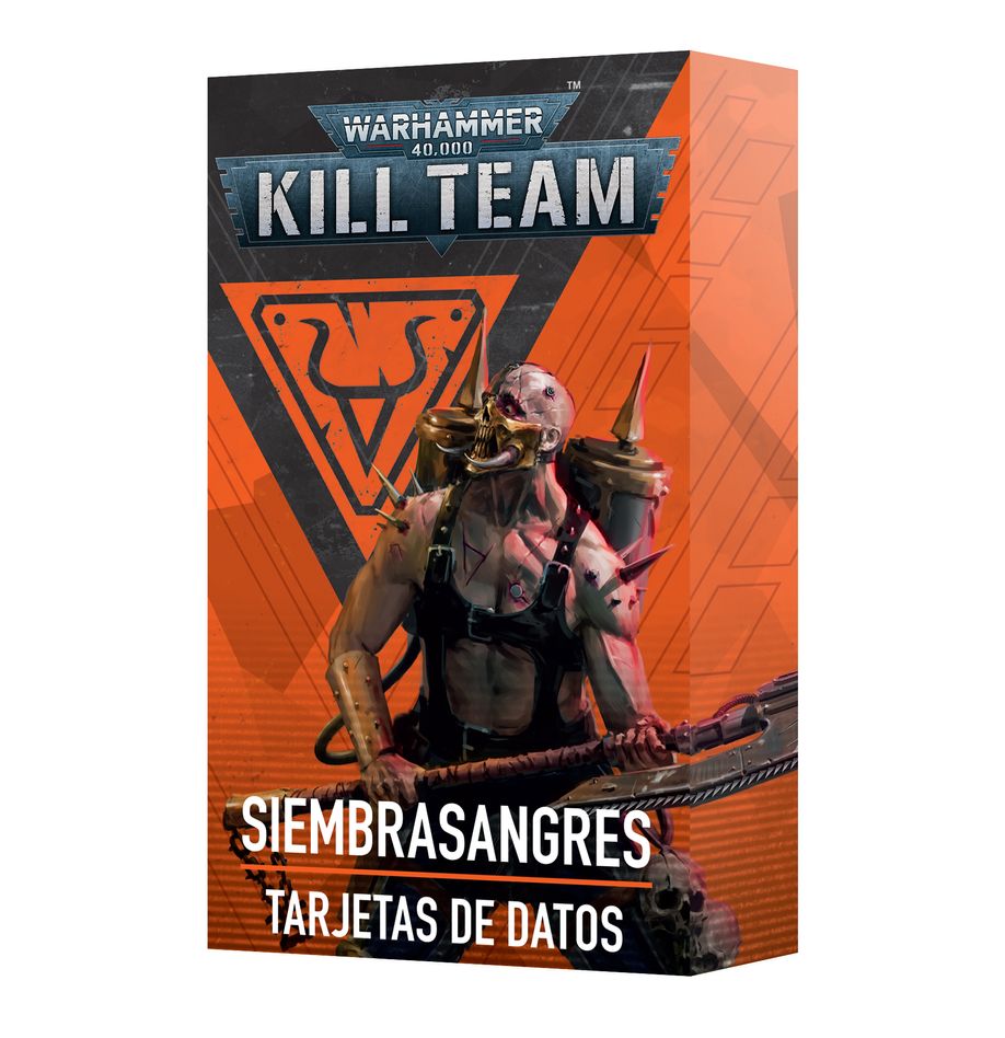 Kill team datacards: goremongers (español). Los siembrasangres son cultistas fanáticos que han contemplado a los daemons de khorne en todo su esplendor y viven para contarlo. En combate, portan todo tipo de armas concebidas para derramar sangre, desde enormes hachas sierra a dos manos hasta cuchillos, arpones y pistolas automáticas. Este conjunto de 40 tarjetas te ayudará a llevar la cuenta de tus siembrasangres en partidas de kill team. Hay tarjetas individuales para las reglas de selección de comando, agentes, reglas de facción y ardides de tiroteo, y reglas de equipo universal y de facción. Son una forma ideal de consultar fácilmente la información clave en el fragor de la batalla.