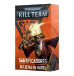 KILL TEAM DATACARDS: SANCTIFIERS (ESPAÑOL). Los comandos de Santificadores no llevan uniforme ni siguen ninguna disciplina formal. Son poco más que una turba de fervientes cultistas que portan una amplia variedad de armas, en su mayoría dotadas de algún tipo de lanzallamas con el que purificar a los impuros. Este conjunto de 37 tarjetas te ayudará a llevar la cuenta de tus Santificadores en partidas de Kill Team. Hay tarjetas individuales para las reglas de selección de comando, agentes, reglas de facción y ardides de tiroteo, y reglas de equipo universal y de facción. Son una forma ideal de consultar fácilmente la información clave en el fragor de la batalla.