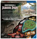 JURASSIC PARK DANGER JDM. Los primeros visitantes han llegado a Jurassic Park para conocer los impresionantes dinosaurios. Pero el caos se ha apoderado de la Isla Nublar: ¡No hay electricidad y las criaturas prehistóricas están a la caza! Un jugador controlará el T-Rex, el Dilophosaurus y el Velociraptor, que merodearán por la jungla hará atacar a los humanos. ¡Los otros jugadores serán os personajes de la clásica película y lucharán en equipo para hacer que la corriente vuelva a Jurassic Park y escapar de la isla antes de caer presos de los dinosaurios!. Se trata de un juego de estrategia donde los humanos  deberán salvarse y llegar al helipuerto antes de que los dinosaurios eliminen a tres personaje humanos. Cuando un Personaje Humano es eliminado por los Dinosaurios, ese Jugador Humano vuelve inmediatamente a jugar con un Personaje Humano completamente nuevo. Si éstos pueden llevar a un cierto número de Personajes humanos a un lugar seguro, los Humanos ganan. Pero si el Jugador Dinosaurio puede eliminar a 3 Personajes Humanos, los Dinosaurios ganan.