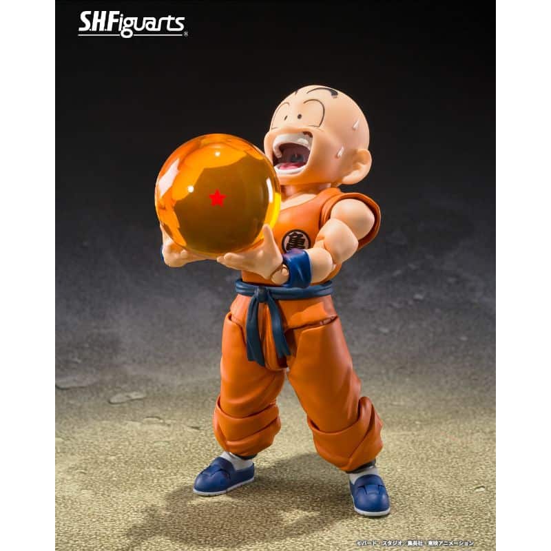 Figura de acción articulada de 14 cm del personaje KRILLIN SON GOKU OLD FRIEND DRAGON BALL Z SH FIGUARTS de TAMASHII NATIONS