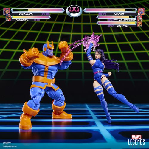 Figura de acción articulada de 16 cm del personaje PSYLOCKE VS THANOS GAMERVERSE MARVEL LEGENDS de HASBRO